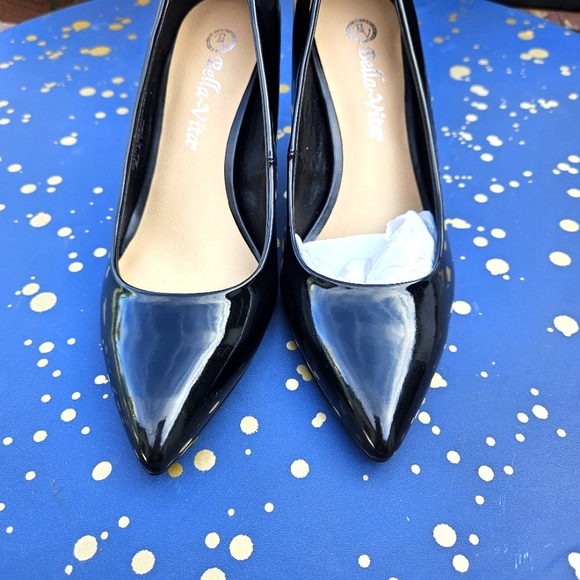 Bella Vita Define ll Black Pat Heels Shoes Women's Size 7.5 - Picture 5 of 15